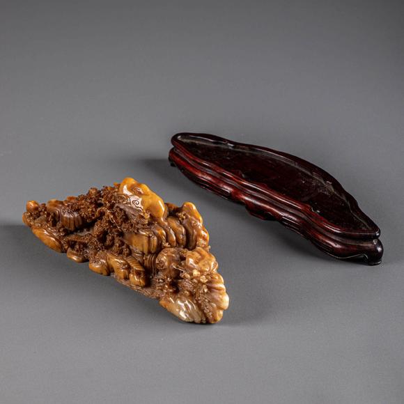 大阪美術(shù)商會(huì)清 壽山石山子