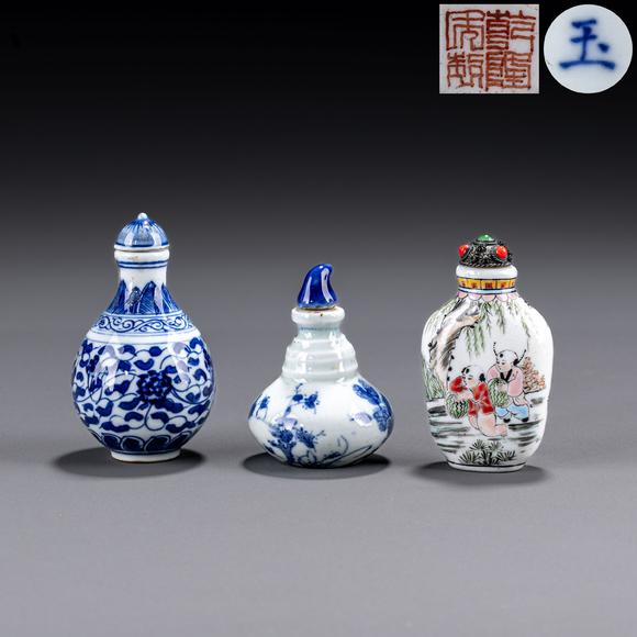 大阪美術(shù)商會清 鼻煙壺3點
