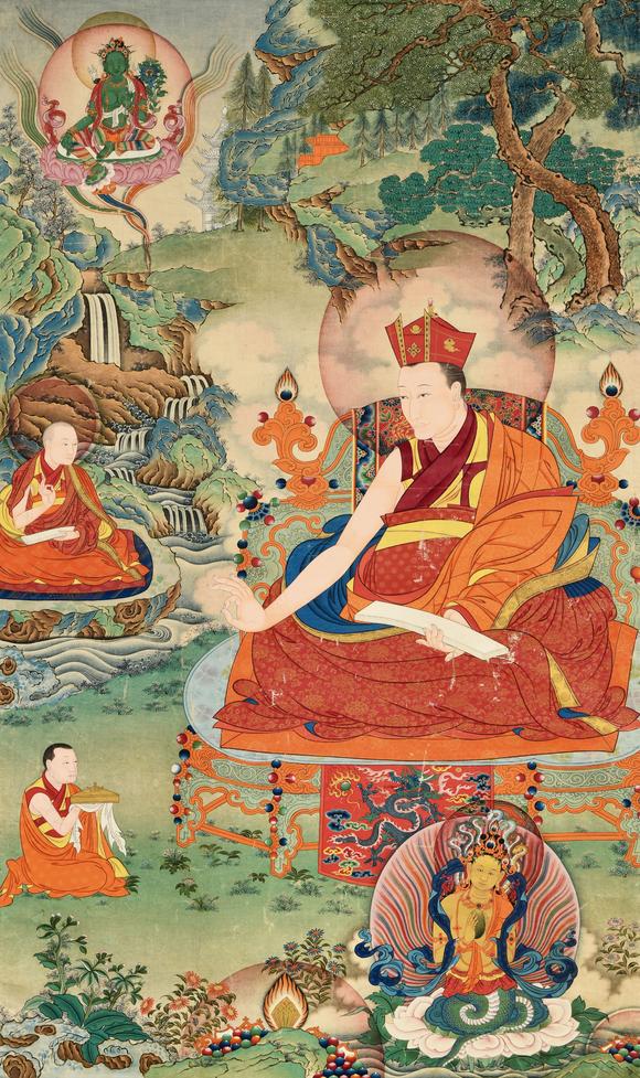華藝國際17世紀(jì)  紅帽法王夏馬巴二世唐卡