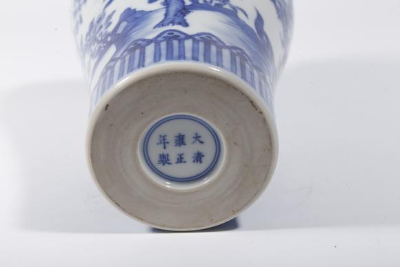 千葉大和青花花鳥(niǎo)紋梅瓶（一對(duì)）
