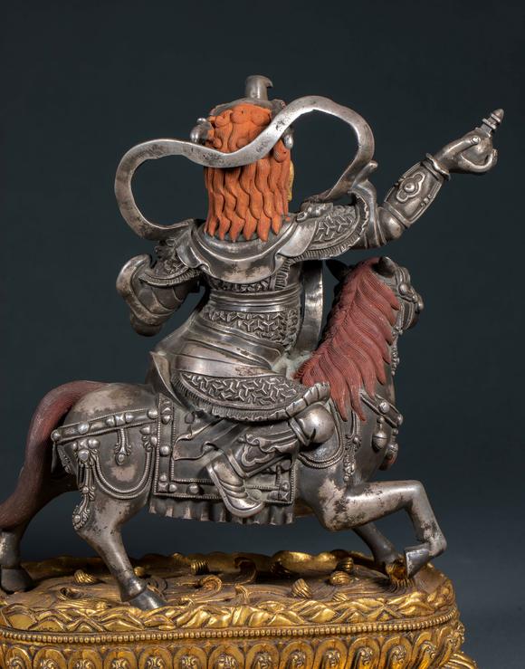 日本東勝明 鎏金鎏銀 財(cái)神一對(duì)