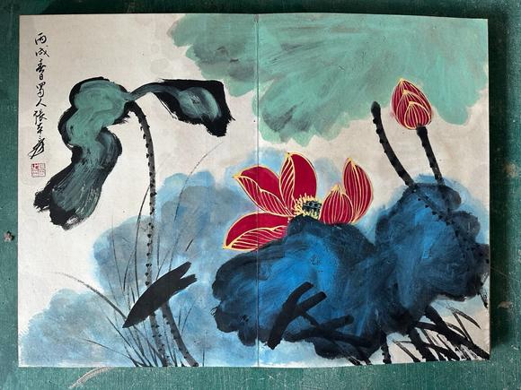 東京國(guó)際拍賣(mài)張大千 潑彩荷花十開(kāi)