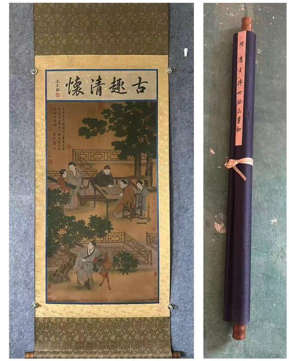 東京國際拍賣唐寅 對弈圖