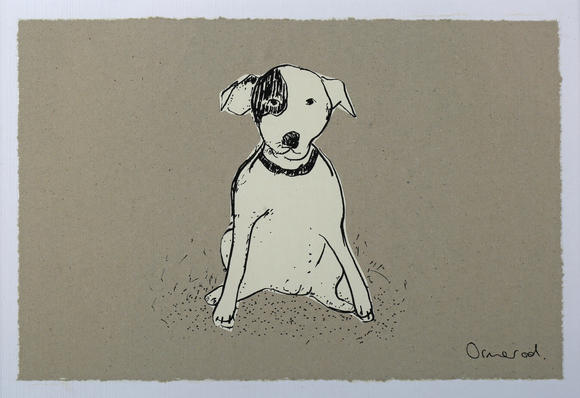 TooveysOrmerod (late 20th century) - Dogs, a pair, colour prints, both signed, each 17.5cm x 24.5cm, within black frames (2).