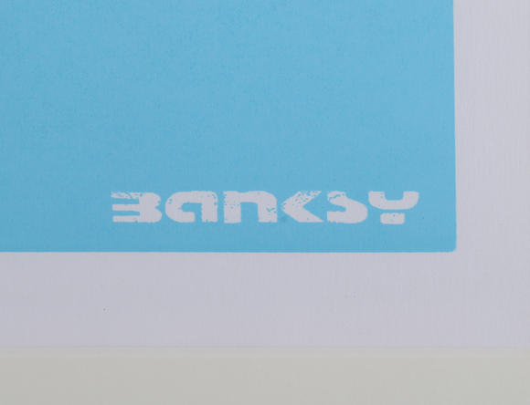 TooveysBanksy (British b.1974) - 'Jack & Jill' (2005), colour screenprint, numbered 74/350 lower left, with blindstamp, p.45cm x 65cm, within an aluminium fr