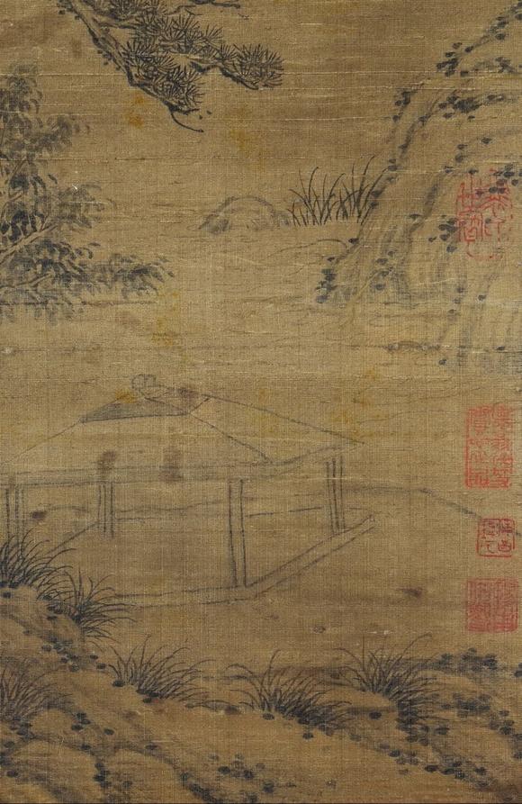 日本松町古美蘇軾 松林秋亭圖