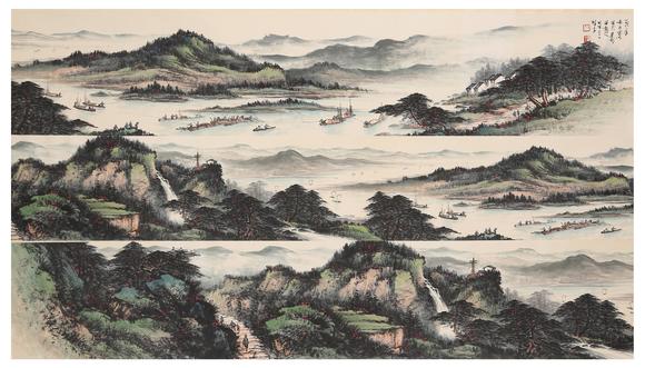 千美會(huì)黎雄才紙本山水圖畫(huà)