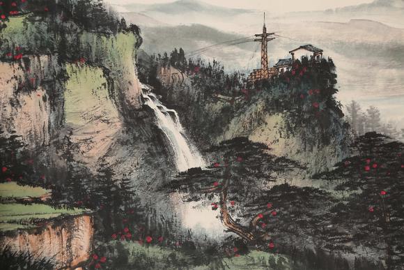 千美會黎雄才紙本山水圖畫