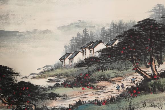 千美會黎雄才紙本山水圖畫
