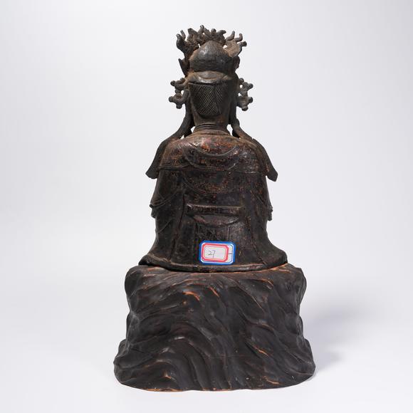 千美會銅漆金碧霞元君造像