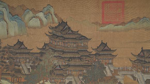 弘楊株式會社趙伯駒絹本觀潮圖畫手卷