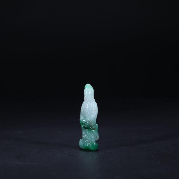 鐮倉(cāng)美術(shù)清 翡翠雕觀音菩薩像