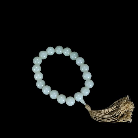 鐮倉美術(shù)清 白玉十八籽手持