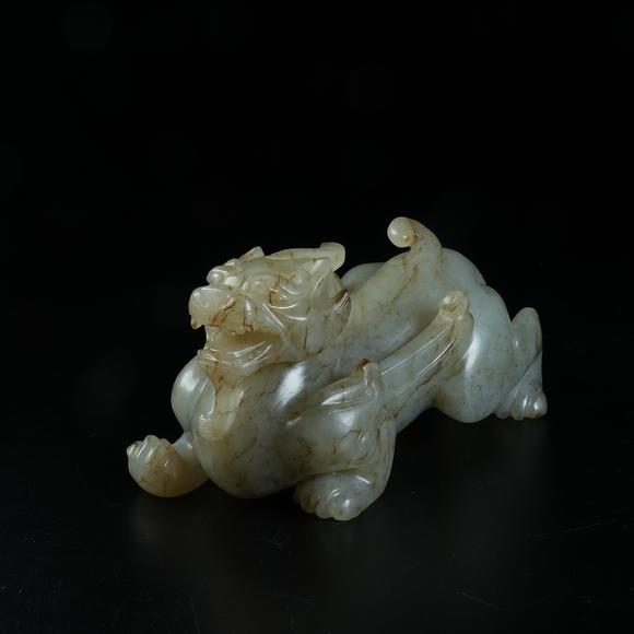 弘楊株式會社高古玉瑞獸擺件