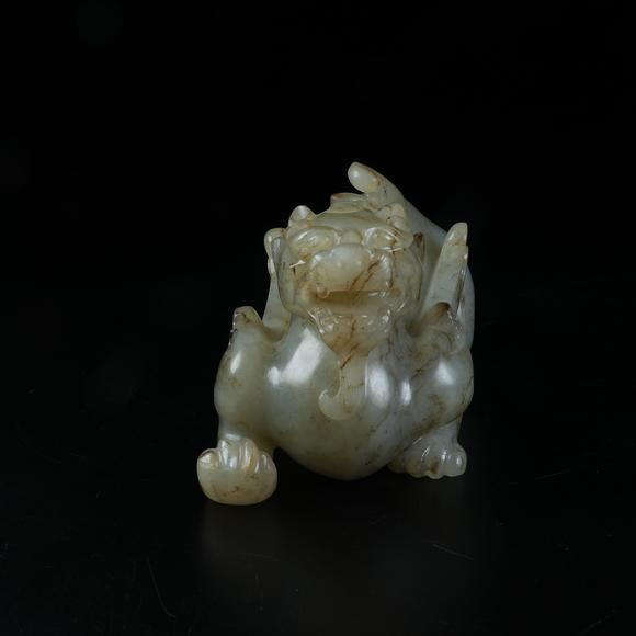 弘楊株式會社高古玉瑞獸擺件