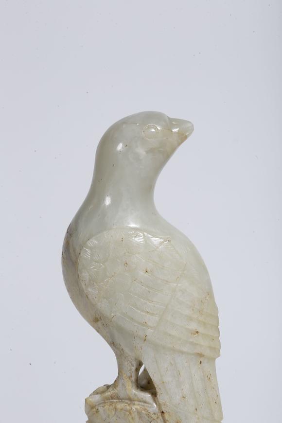 弘楊株式會社和田玉雕鳥形擺件（一對）
