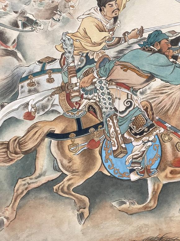 弘楊株式會(huì)社劉繼卣三英戰(zhàn)呂布紙本鏡片
