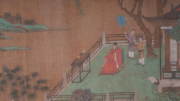 弘楊株式會(huì)社趙孟頫絹本福壽無(wú)疆圖畫(huà)手卷一對(duì)