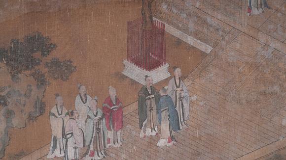 弘楊株式會(huì)社趙孟頫絹本福壽無(wú)疆圖畫(huà)手卷一對(duì)