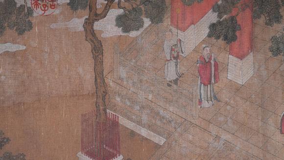 弘楊株式會(huì)社趙孟頫絹本福壽無(wú)疆圖畫(huà)手卷一對(duì)