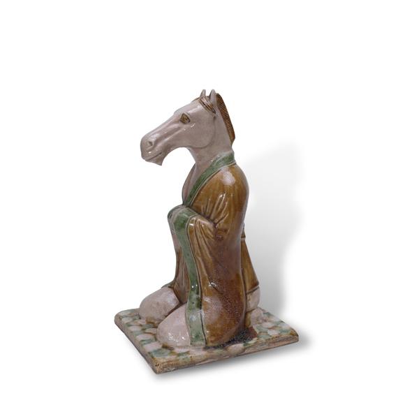 鐮倉美術明以前 三彩午馬俑