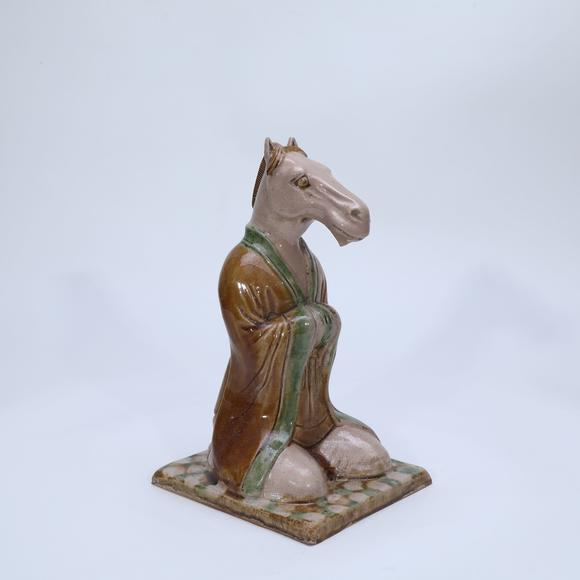 鐮倉美術明以前 三彩午馬俑