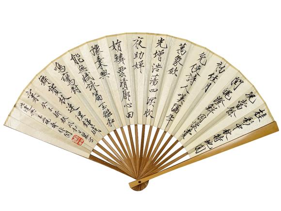 鐮倉美術(shù)于非闇 書畫合璧成扇