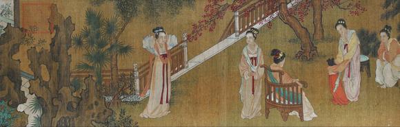 日本松町古美周文矩 傾國(guó)之色百美圖卷