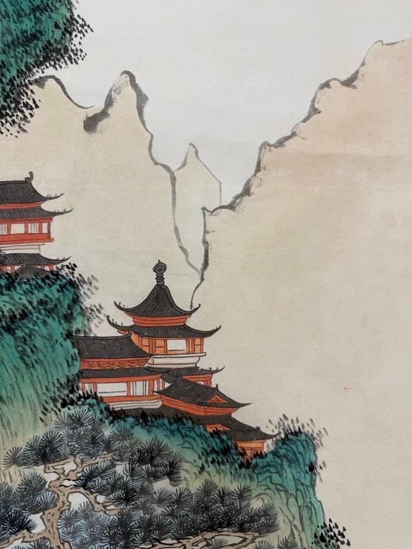 日本松町古美溥儒 山水人物作品
