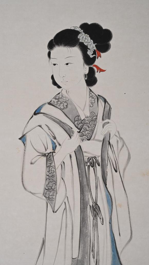 日本松町古美張大千 南國(guó)佳人圖