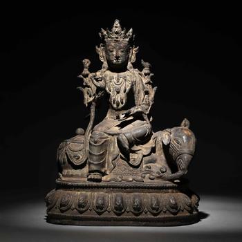 明 古铜普贤菩萨坐像
