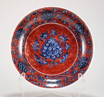 ming dynasty blue and white plate