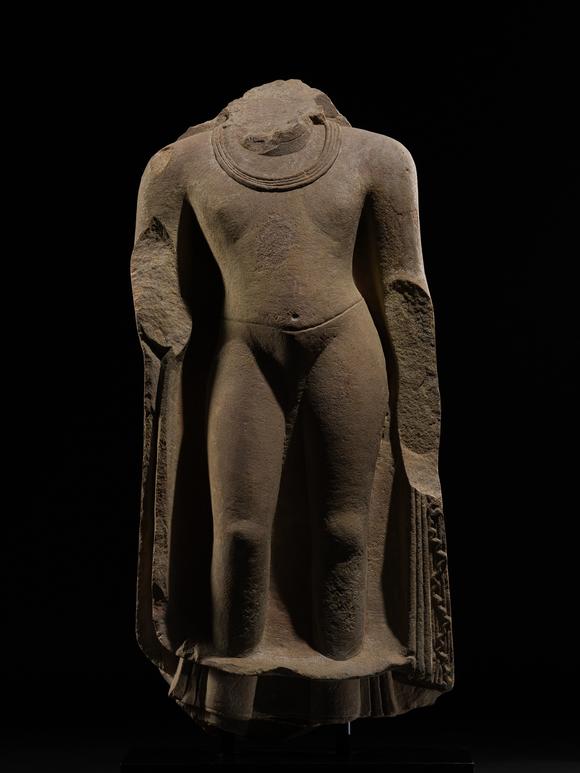 Galerie Zacke? A LARGE AND HIGHLY IMPORTANT CHUNAR SANDSTONE TORSO OF THE BUDDHA, SARNATH, GUPTA PERIOD, 5TH CENTURY