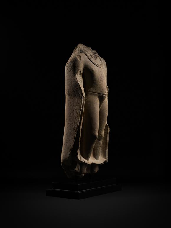 Galerie Zacke? A LARGE AND HIGHLY IMPORTANT CHUNAR SANDSTONE TORSO OF THE BUDDHA, SARNATH, GUPTA PERIOD, 5TH CENTURY