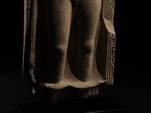 Galerie Zacke? A LARGE AND HIGHLY IMPORTANT CHUNAR SANDSTONE TORSO OF THE BUDDHA, SARNATH, GUPTA PERIOD, 5TH CENTURY