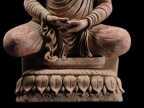 Galerie ZackeTHE MONUMENTAL AND HIGHLY IMPORTANT ‘KIENZLE’ STUCCO STATUE OF BUDDHA GANDHARA, PROBABLY HADDA, CIRCA 3RD-5TH CENTURY