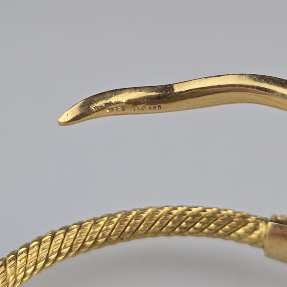 Auktionshaus BlankGoldarmreif in Schlangenform mit Diamantbesatz - Gelbgold 900/000, g