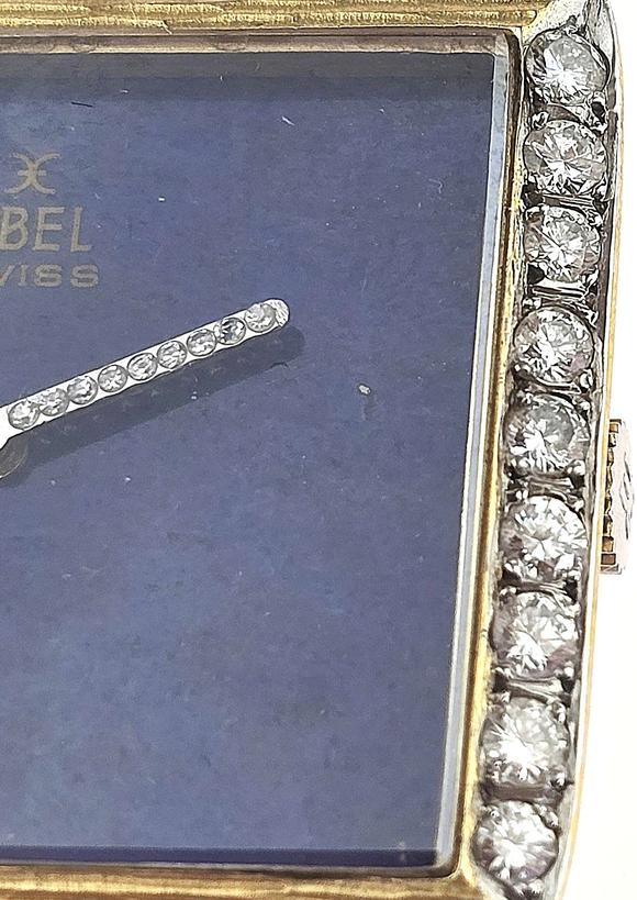 Auktionshaus BlankLuxus-Herrenarmbanduhr mit Diamantbesatz EBEL - Jumbo, 1970er Jahre,