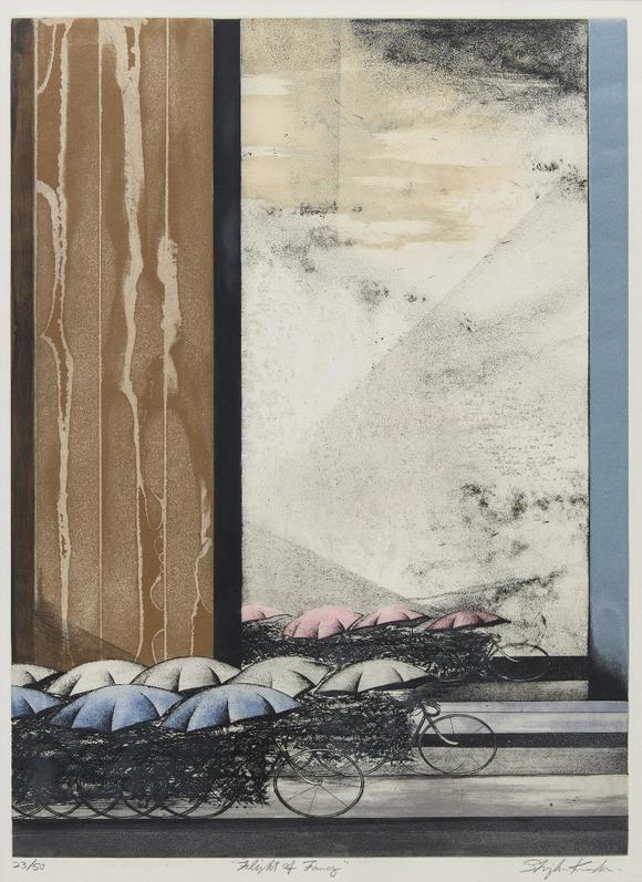 RoseberysShigeki Kuroda,
Japanese b. 1953-?


Flight of Fancy,?

etching w