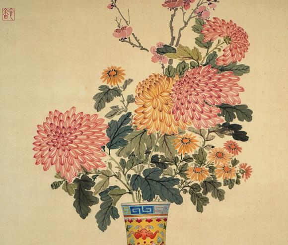 珠穆朗瑪溥儒，溥靜秋 瓶花