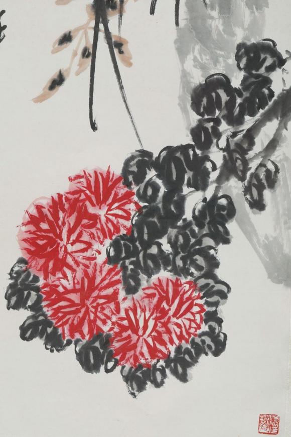 東京SAKURA拍賣(mài)（東京櫻花拍賣(mài)）陳大羽 蘭石菊花 吳江上款