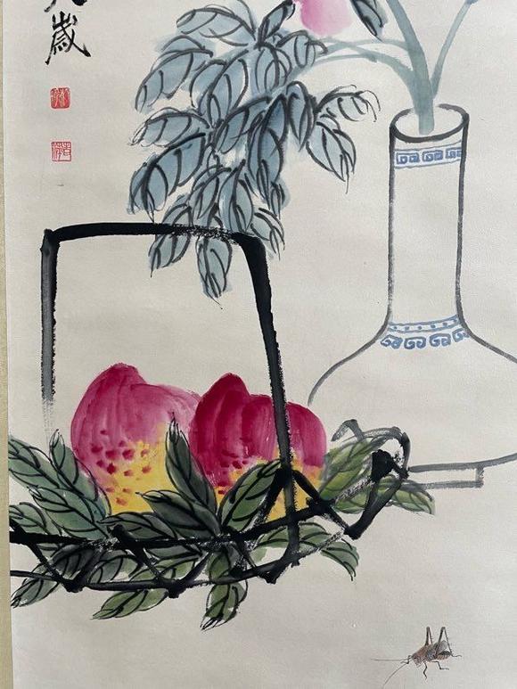 日本松町古美齊白石 草蟲(chóng)花卉圖