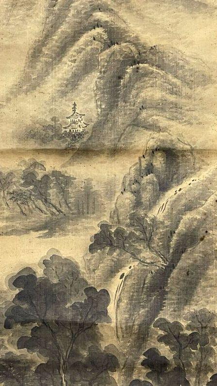 日本松町古美吳石仙 溪山過雨圖