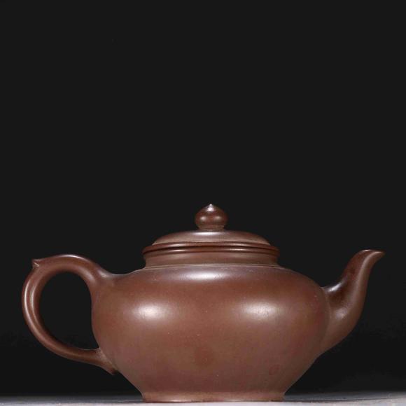 日本松町古美顧景舟款 紫砂茶壺