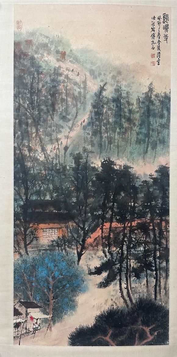日本松町古美傅抱石 雞鳴寺風(fēng)光