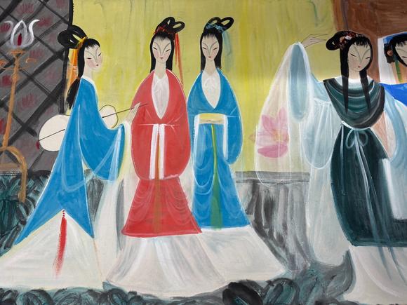 日本松町古美林風(fēng)眠 仕女圖