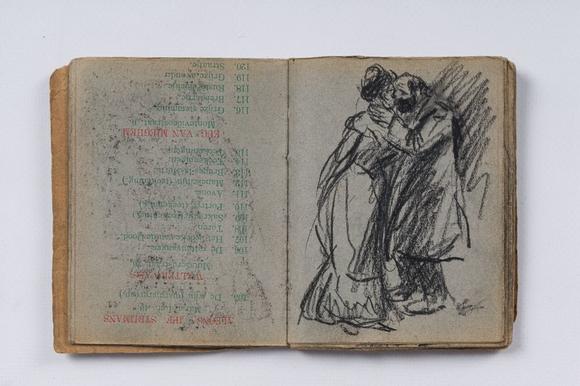 Coronari Auctions BVEugeen Van Mieghem (1875-1930): A sketchbook with scenes of daily life in Antwerp, charcoal and pastel, dated 22 and 23 August 1901