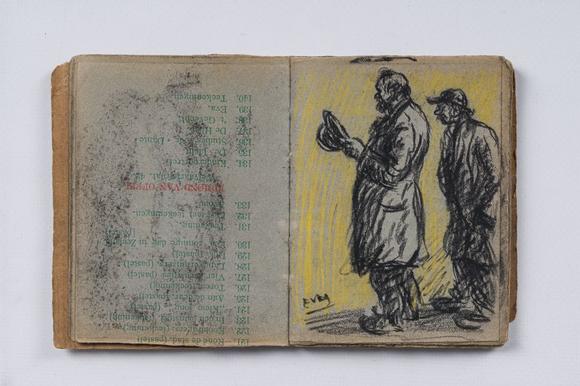Coronari Auctions BVEugeen Van Mieghem (1875-1930): A sketchbook with scenes of daily life in Antwerp, charcoal and pastel, dated 22 and 23 August 1901