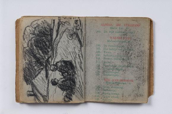 Coronari Auctions BVEugeen Van Mieghem (1875-1930): A sketchbook with scenes of daily life in Antwerp, charcoal and pastel, dated 22 and 23 August 1901