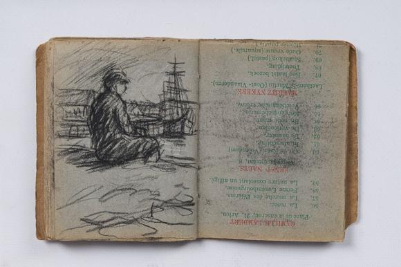 Coronari Auctions BVEugeen Van Mieghem (1875-1930): A sketchbook with scenes of daily life in Antwerp, charcoal and pastel, dated 22 and 23 August 1901